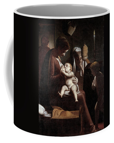 Luca Cambiaso Coffee Mug featuring the painting Madonna of the Candle by Luca Cambiaso
