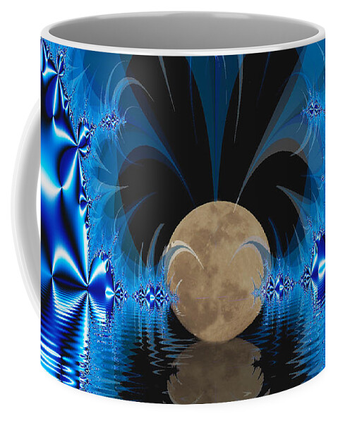 Abstract Coffee Mug featuring the digital art Magic Moon by Geraldine DeBoer
