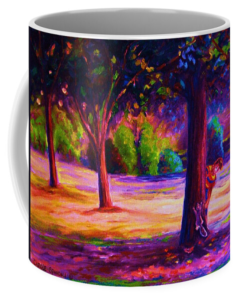 Landscape Coffee Mug featuring the painting Magical Day In The Park by Carole Spandau