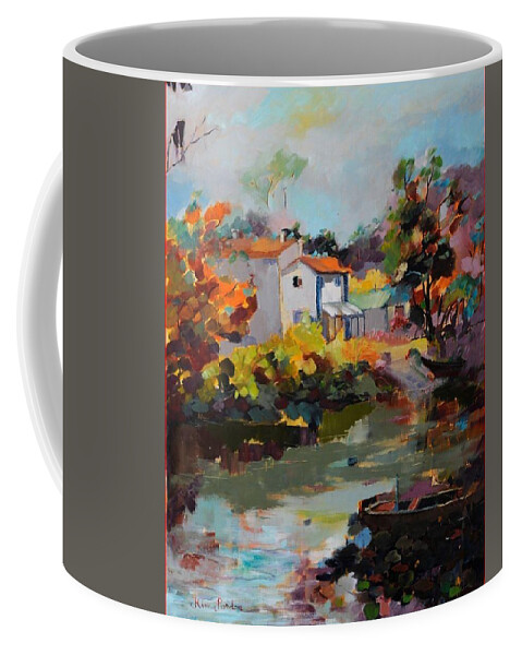  Coffee Mug featuring the painting Magne 2017 by Kim PARDON