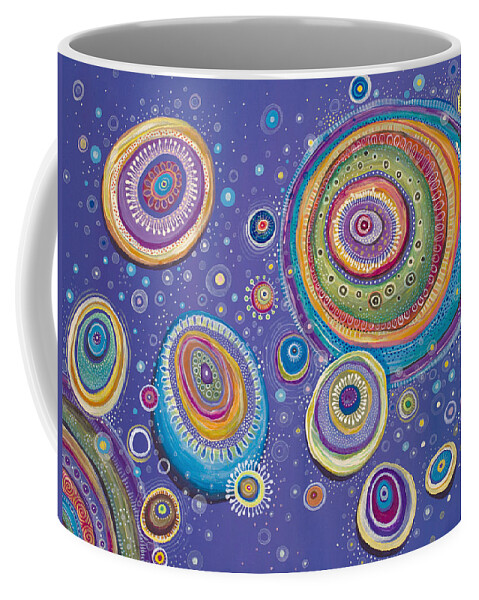 Cosmos Coffee Mug featuring the painting Magnetic by Tanielle Childers