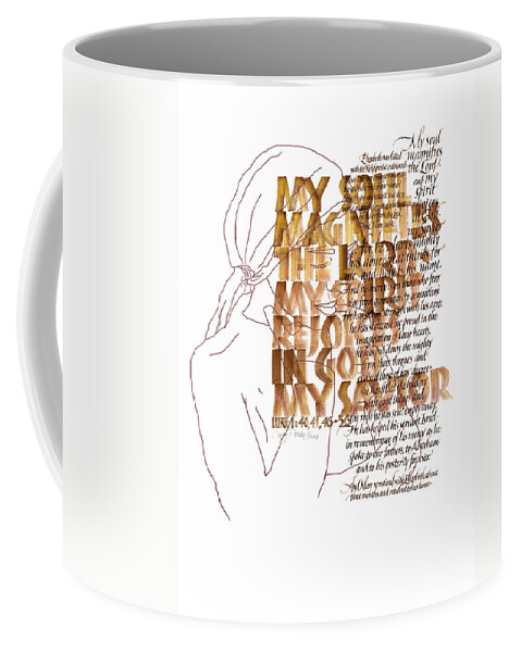 Christian Coffee Mug featuring the painting Magnificat by Judy Dodds