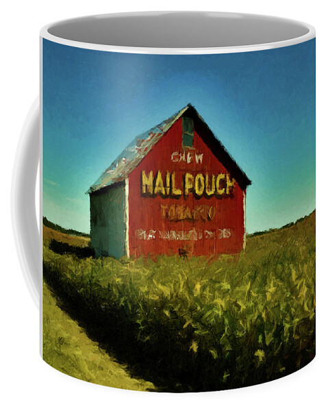 Mail Pouch Coffee Mug featuring the painting Mail Pouch Barn P D P by David Dehner