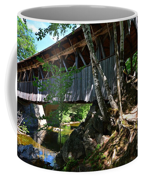 Maine Covered Bridge Coffee Mug featuring the photograph Maine Covered Bridge by Steve Brown