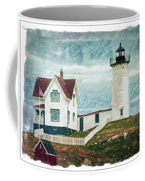 Lighthouse Coffee Mug featuring the photograph Maine Lighthouse by Peggy Dietz