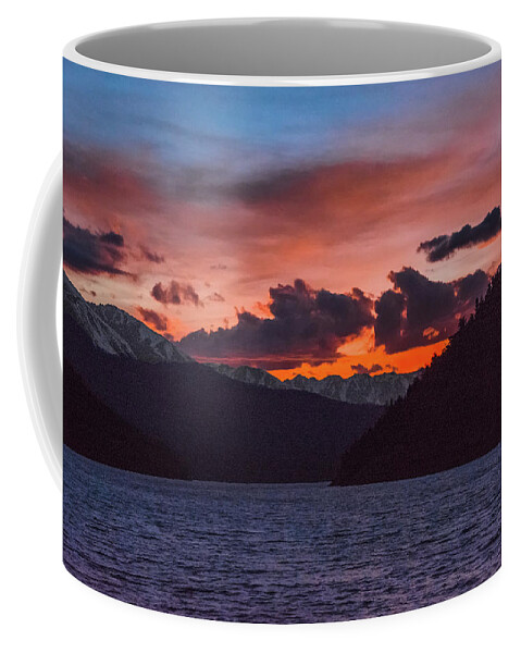 Sunset Coffee Mug featuring the photograph Majestic Sunset in Summit Cove by Stephen Johnson