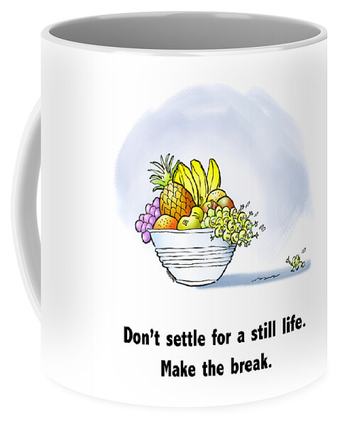 Funny Coffee Mug featuring the digital art Make The Break by Mark Armstrong