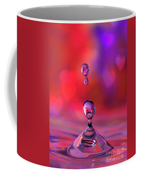 Heart Bokeh Coffee Mug featuring the photograph Making A Splash by Darren Fisher