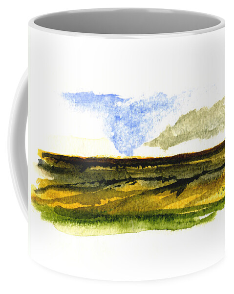 Malaga Coffee Mug featuring the painting Malaga Washington Ridge by Paul Gaj