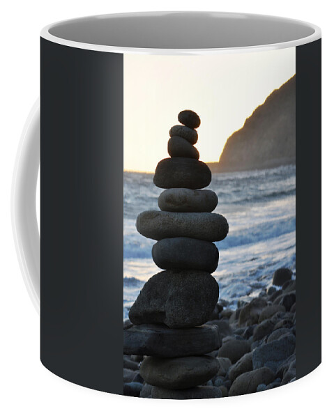 Malibu Coffee Mug featuring the photograph Malibu Balanced Rocks by Kyle Hanson