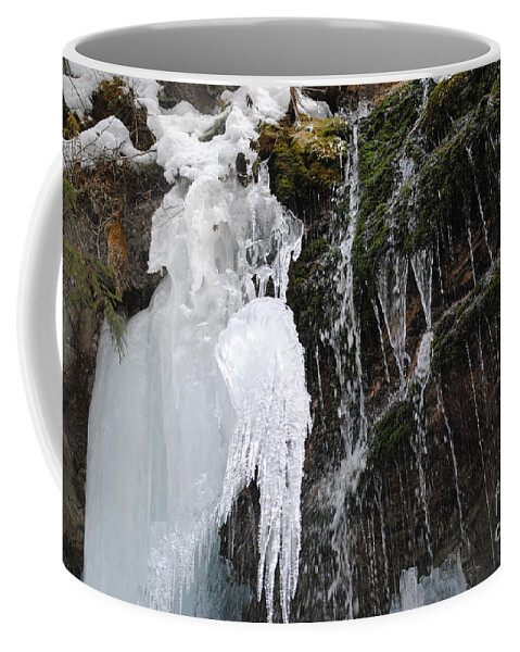 Waterfall Coffee Mug featuring the photograph Maligne Canyon Winter 5 by Joshua Hogg