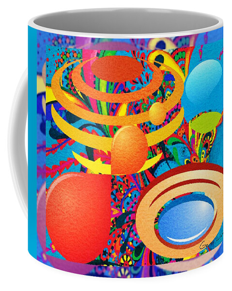 Abstract Coffee Mug featuring the mixed media Malix by Gena Livings