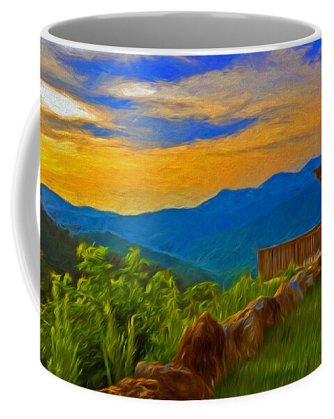Mountains Coffee Mug featuring the photograph Blue Ridge Sunset from Mama Gertie's Hideaway by Ginger Wakem