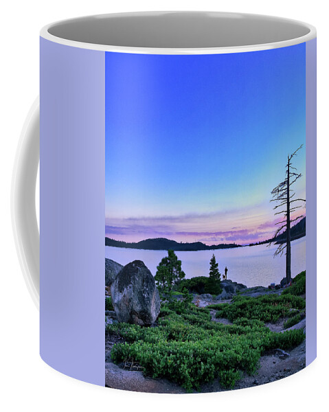 California Coffee Mug featuring the photograph Man and Dog by Jim Thompson
