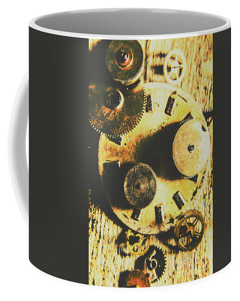 Parts Coffee Mug featuring the photograph Man made time by Jorgo Photography
