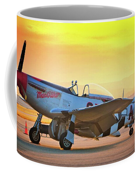 Airplane Coffee Mug featuring the photograph Man O War at Sunset by Gus McCrea