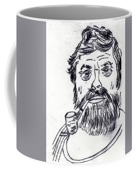  Coffee Mug featuring the photograph Man with Pipe by R Thomas Berner