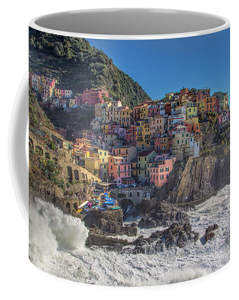 Italy Coffee Mug featuring the photograph Manarola in Cinque Terre by Cheryl Strahl
