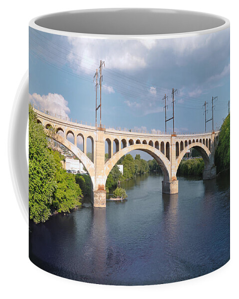 Manayunk Rail Road Bridge Coffee Mug featuring the photograph Manayunk Rail Road Bridge by Bill Cannon