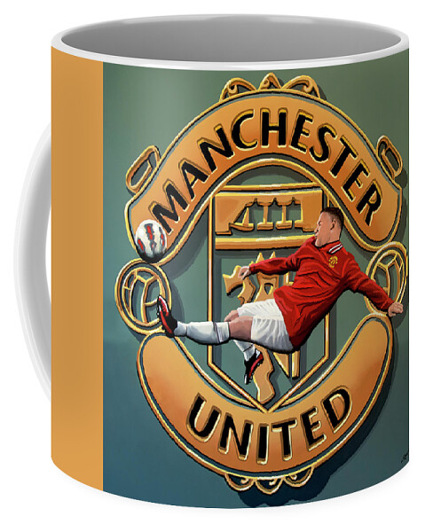 Wayne Rooney Coffee Mug featuring the painting Manchester United Painting by Paul Meijering