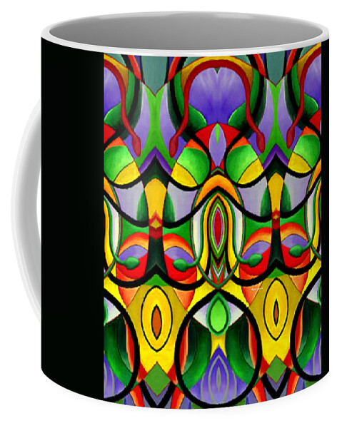 Mandalas Coffee Mug featuring the digital art Mandala 9703 by Rafael Salazar