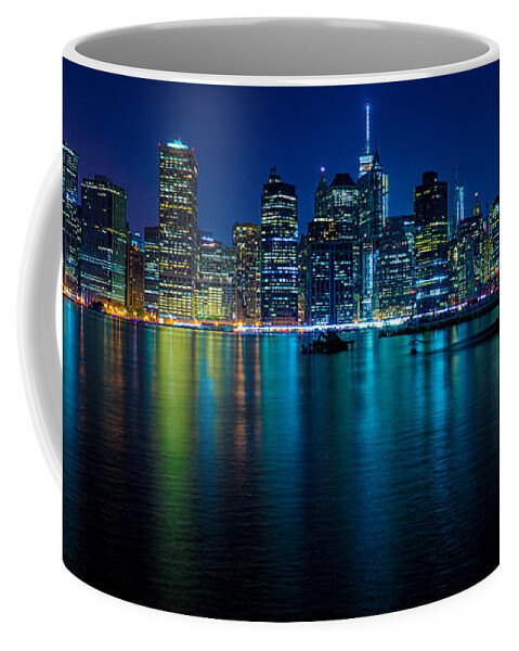 Manhattan Coffee Mug featuring the photograph Manhattan After Dark by Chris Lord