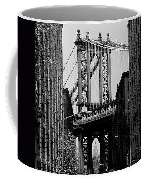 Manhattan Bridge Coffee Mug featuring the photograph Manhattan Empire by Andrew Fare