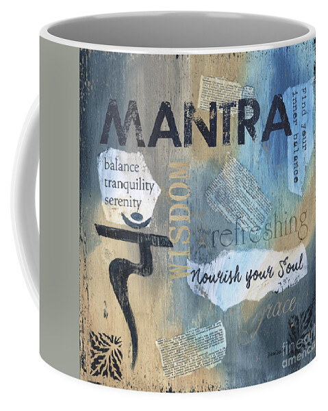 Mantra Coffee Mug featuring the painting Mantra by Debbie DeWitt