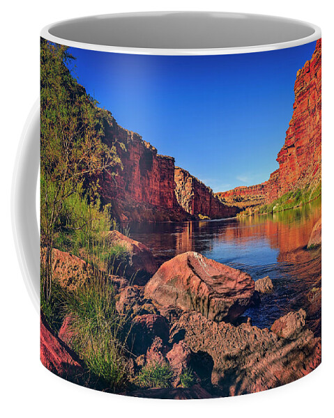 Cathedral Wash Trail Coffee Mug featuring the photograph Marble Canyon by Peter Lakomy