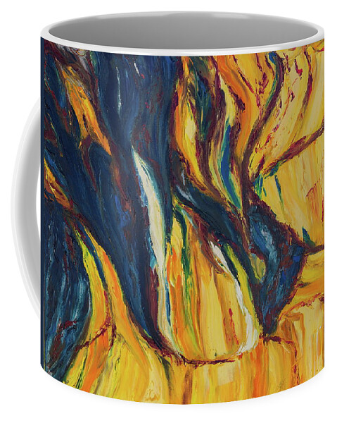Marble Coffee Mug featuring the painting Marble by Neslihan Ergul Colley