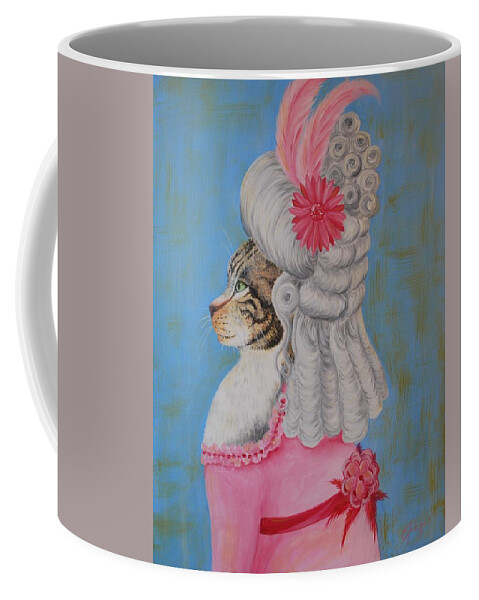 Humor Coffee Mug featuring the painting Marie Catoinette by Emily Page