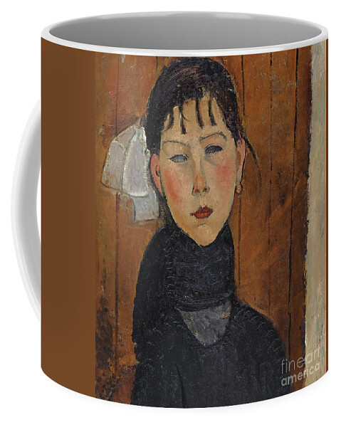 Amedeo Modigliani Coffee Mug featuring the painting Marie, Daughter of the People, 1918 by Amedeo Modigliani