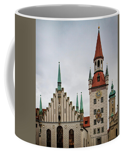 Marienplatz Coffee Mug featuring the photograph Marienplatz Munich by Shirley Mitchell