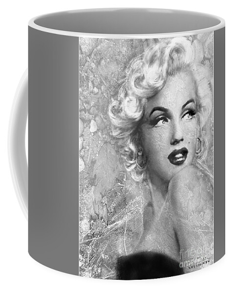 Theo Danella Coffee Mug featuring the painting Marilyn Danella Ice bw by Theo Danella