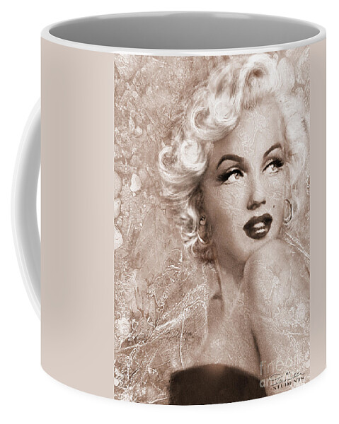 Theo Danella Coffee Mug featuring the painting Marilyn Danella Ice Sepia by Theo Danella