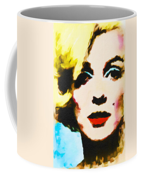Marilyn Monroe Photo Coffee Mug featuring the painting Marilyn Monroe by Joan Reese