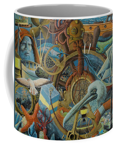 Paint Coffee Mug featuring the painting Marine Dream by Scott Brennan
