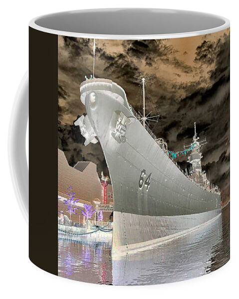 Uss Wisconsin Coffee Mug featuring the photograph Maritime History #2 by Don Mercer