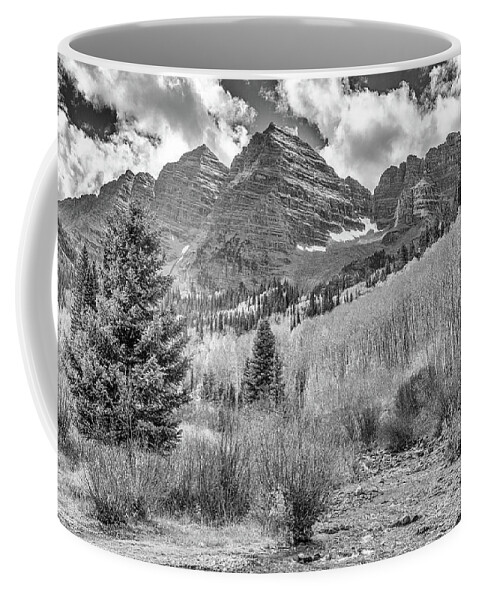 Colorado Coffee Mug featuring the photograph Maroon Creek Monochrome by Eric Glaser