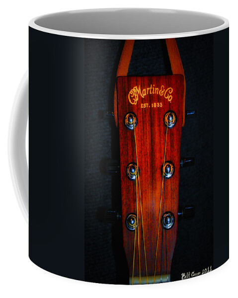 Martin Coffee Mug featuring the photograph Martin and Co. Headstock by Bill Cannon