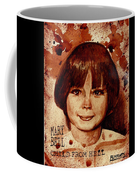 Mary Bell Coffee Mug featuring the painting MARY BELL dry blood by Ryan Almighty