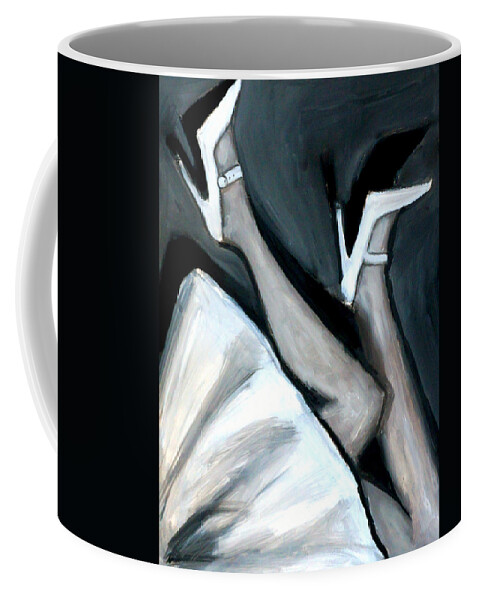 Legs Coffee Mug featuring the painting Mary Jane Legs and Shoes by Katy Hawk