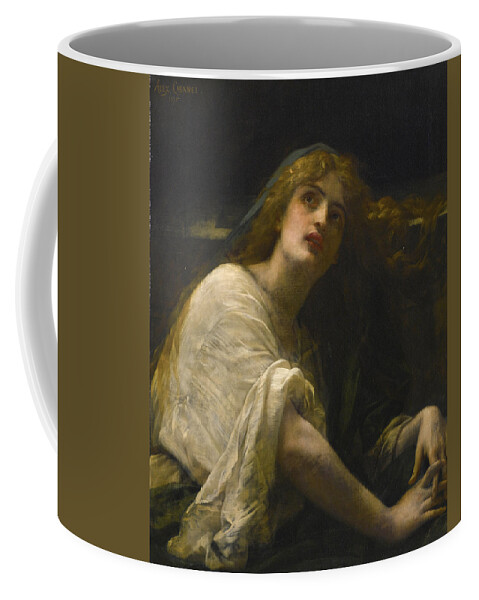 Alexandre Cabanel Coffee Mug featuring the painting Mary Magdalene at the Tomb by Alexandre Cabanel