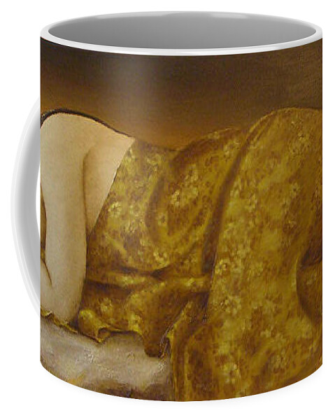 Mary Coffee Mug featuring the painting Mary Magdalene-The Dream by Barbara Gerodimou
