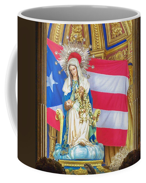 Puertorico Coffee Mug featuring the photograph #mary #puertorico Cathedral Of San Juan by Jerry Renville