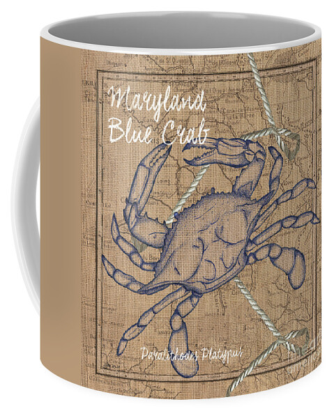 Crab Coffee Mug featuring the painting Maryland Blue Crab by Debbie DeWitt