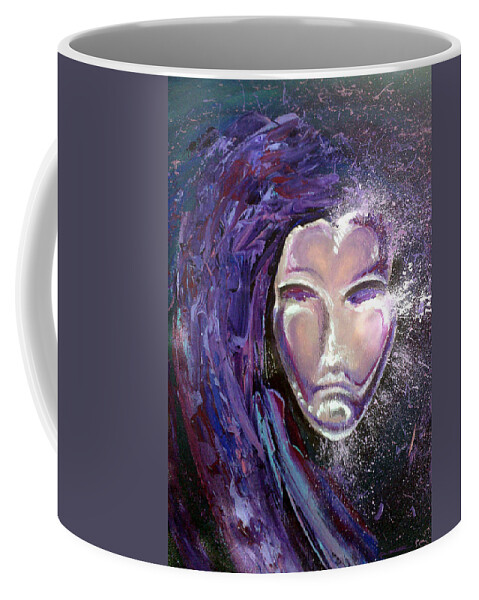 Mardi Gras Coffee Mug featuring the painting Mask by Kevin Middleton