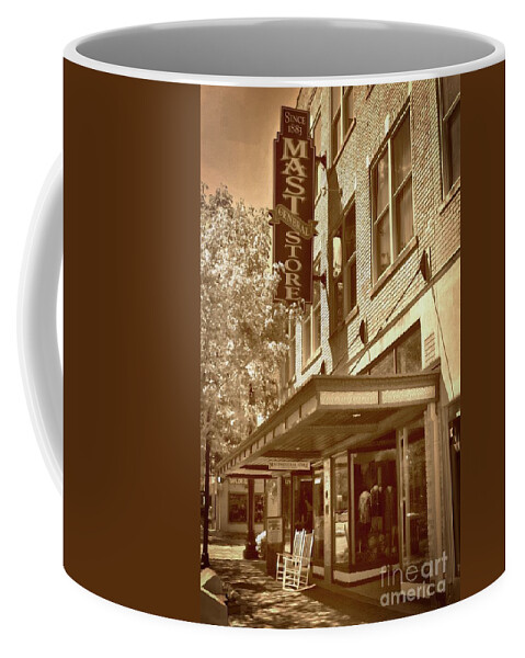Scenic Tours Coffee Mug featuring the photograph Mast General Store by Skip Willits