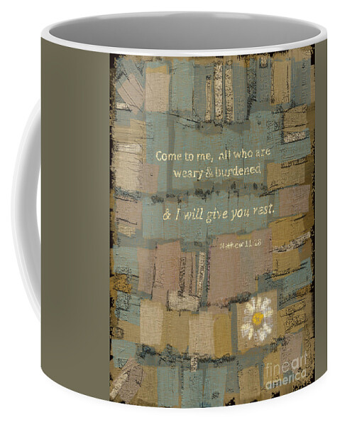 Nature Coffee Mug featuring the painting Matthew Bible Verse by Carrie Joy Byrnes