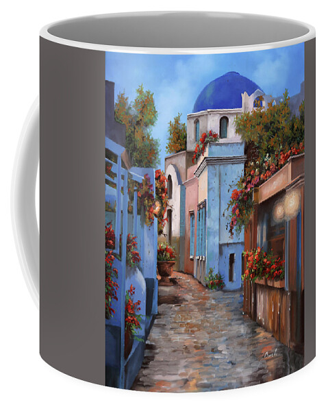 Greece Coffee Mug featuring the painting Mattina In Grecia by Guido Borelli
